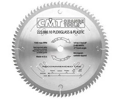 Pjovimo diskas plastikui CMT 222; 250x2,8x30; Z80; -3°