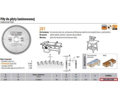 CMT PIŁA TARCZOWA HM 300x30x3,2/2,2 Z=96 DO LAMINATU.
