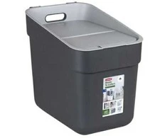 Šiukšlių dėžė CURVER READY, pilkos sp., 36,7 x 24,6 x 33,1 cm, 20 l