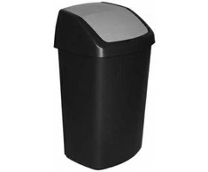 Curver šukšliadėžė 50L, juoda/sidabrinė