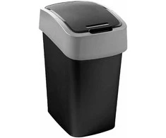 Šiukšliadėžė Curver Flip Bin, 25L, Juodai-sidabrinė, 229415