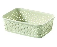 Plastikinė dėžė My Style Rattan A6 Curver 6x19.8x14.2cm kreminės spalvos