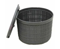 Plastikinė pintinė su dangčiu Jute Curver 2L/17x17x13cm tamsiai pilkas