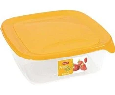 Galicja Curver / Keter CURVER MAISTO KONTEINYS "FRESH&amp;GO" SQUARE 2.9L /Geltonas/ SKAIDRUMAS