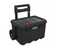 Dėžė Keter STACK N ROLL, juoda/raudona