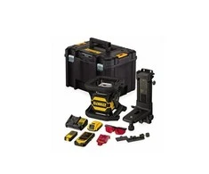 Baterija maitinamas rotacinis lazeris su raudonu spinduliu, 18 V ličio jonų 1x2,0 Ah, TOOL CONNECT BLUETOOTH DeWalt [DCE080D1RS-QW]