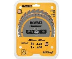 Pjovimo diskas medienai DeWalt DT90270-QZ; 165x20 mm; 2 vnt.