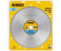 Pjovimo diskas metalui DeWalt; 355x2,15x25,4 mm; Z70; 10°