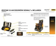 dewalt mclaren komplektas bitów toughcase+ 33el.