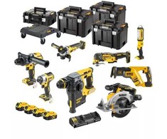 Komplektas Combo 8 akumuliatoriniai įrankiai 18 V ličio jonų XR 4x5.0Ah, DCD996, DCF887, DCS565, DCS367, DCS356, DCH273, DCG405, DCL050, TStak DeWalt [DCK853P4T-QW] 3 dėžės ir vežimėlis