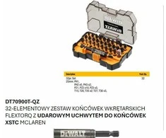 Sukimo antgalių komplektas DeWalt DT70900T; 32 vnt.