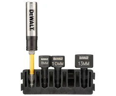 Sukimo galvučių komplektas DeWalt DT70826-QZ; 8-13 mm; 3 vnt. + magnetinis laikiklis