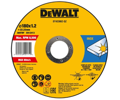 DEWALT DISKAS METALUI 180×1,6mm INOX