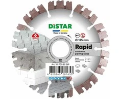 125 x 22.23 mm Distar RAPID universalus deimantinis pjovimo diskas betonui, plytoms