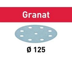 Festool Šlif. popierius eksc. šlifuokliui; Granat; Ø125 mm; P500; 100vnt.