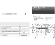 FISCHER IŠPLĖTIMO PINS SXRL 10 x 80 T40 50 vnt