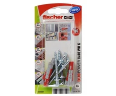 FISCHER KOŁEK DUOPOWER 8×40 SU TIESIU KABLIU /4vnt.