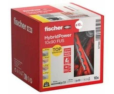 FISCHER HYBRIDPOWER kaištis 10×90 /10vnt. RAKTAS ATSPARUS UGNIAI