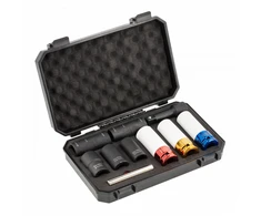 Smūginių sukimo galvučių komplektas Hogert HT4R108; 1/2''; 17-21,5 mm; 10 vnt.