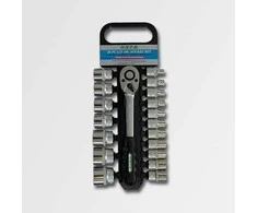 Honiton antgalių rinkinys su terkšle 1/2", 19 vnt.