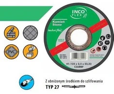 Inco Flex INCOFLEX AKMENS ŠLIFIMO DISKAS 125 x 6,0 mm