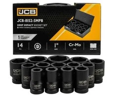 Smūginių galvučių komplektas JCB 8152-5MPB; 1''; 14 vnt.