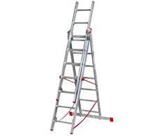 Pozostali Producenci KASTOM kopėčios aliumininės 3x 8 STOPNI 150KG VHR