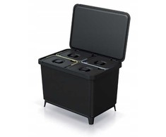 Prosperplast KEDEN SYSTEMA WASTE BIN 4x10L - Juodas RECYCLING | Sourcing