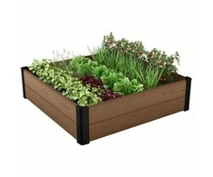 Obrzeże Keter klevo sodo apvadas, plastikinis, rudas, matmenys 106x106x32, atsparus oro sąlygoms, 249299