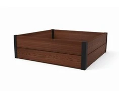 Obrzeże Keter klevo sodo apvadas, plastikinis, rudas, matmenys 106x106x32, atsparus oro sąlygoms, 249299