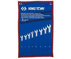 KING TONY ILGŲ KOMBINUOTO VERŽTAŽKLIŲ RINKINYS 8 vnt 6-13mm DĖKLAS