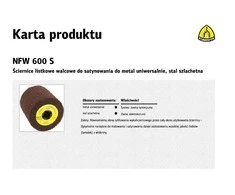 KLINGSPOR CILINDRINIS ŠLIFIMO RATAS NFW600 100mm x 100mm x 19mm LABAI GERAS