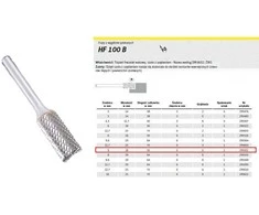 KLINGSPOR FREZ DO METALU HF 100 B FI6,0x18mm TRZPIEŃ 6mm TYP ZYAS, WALCOWY