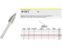 KLINGSPOR FREZ DO METALU HF 100 G FI6,0x18mm TRZPIEŃ 6mm TYP SPG, HIPERBOLICZNY-SZPIC
