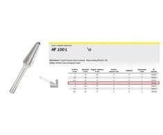 Klingspor Cemento karbido malūnas HF 100 L 6mm (296200)