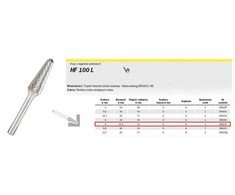KLINGSPOR FREZ DO METALU HF 100 L FI8,0x25mm TRZPIEŃ 6mm, TYP:KEL, STOŻKOWO-KULISTY