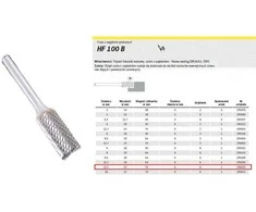 KLINGSPOR FREZ DO METALU HF 100 B FI12,7x25mm TRZPIEŃ 6mm TYP ZYAS, WALCOWY