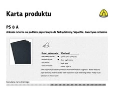 KLINGSPOR ARKUSZE ŚCIERNE NA PODŁOŻU PAPIEROWYM 230mm x 280mm PS8A NA MOKRO gr. 220 /50szt.