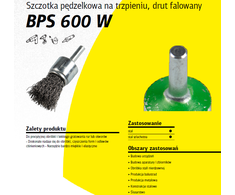 Klingspor K.SZCZOTKA PĘDZELKOWA 25mm BPS600W DRUT FALISTY NIERDZEWNY