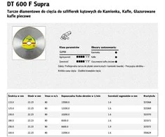 Deimantinis pjovimo diskas šlapiam pjovimui Klingspor DT 600 F Supra; 180x1,6x30,0 mm
