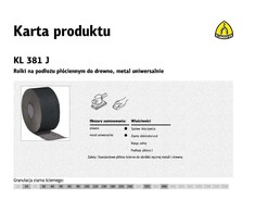 Alexander KLINGSPOR ROLKA NA PODŁOŻU PŁÓCIENNYM KL381J 200mm gr.120 (50mb)