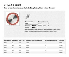 KLINGSPOR TARCZA DIAMENTOWA SEGMENTOWA 350x3,2x25,4mm DT602B