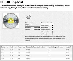 KLINGSPOR TARCZA DIAMENTOWA SEGMENTOWA 230mm x 2,6mm x 22,2mm DT900U