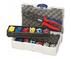 KNIPEX užspaudžiamas kabelių jungčių su replėmis asortimentas