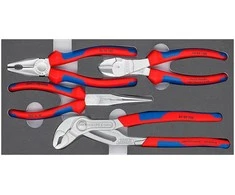 KNIPEX replių rinkinys Basic Chrom