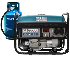 Hibridinis (benzinas/dujos) generatorius Könner &amp; Söhnen, 2,6kW 230V KS 3000 G