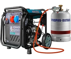 Inverterinis generatorius Könner &amp; Söhnen KS 8100iEG 1/3, 8,5 kW, benzinas / LPG, 230/400 V, 20 l, dviejų kuro rūšių