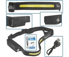 PRIEKINIS LEMPAS SU JUDESIO JUTIKUMU LED COB 3W+1W 1200mAh 350lm GEKO