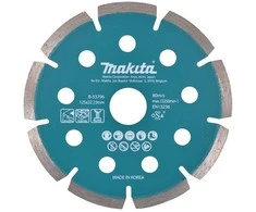 MAKITA DEIMANTINIS DISKAS 125×22,23mm SEGMENTINIS (SAUSAM PJOVIMUI) BETONUI, GRANITUI, MARMURUI
