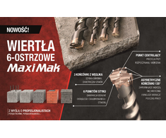 Grąžtas MAKITA grąžtai SDS MAX 12x 200x 340mm MAXI MAK 6-OSTRZOWE